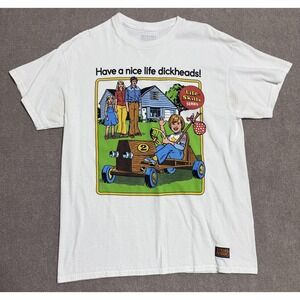 Steven Rhodes Shirt‎ Mens Large White Have A Nice Life Graphic Life Skills Tee